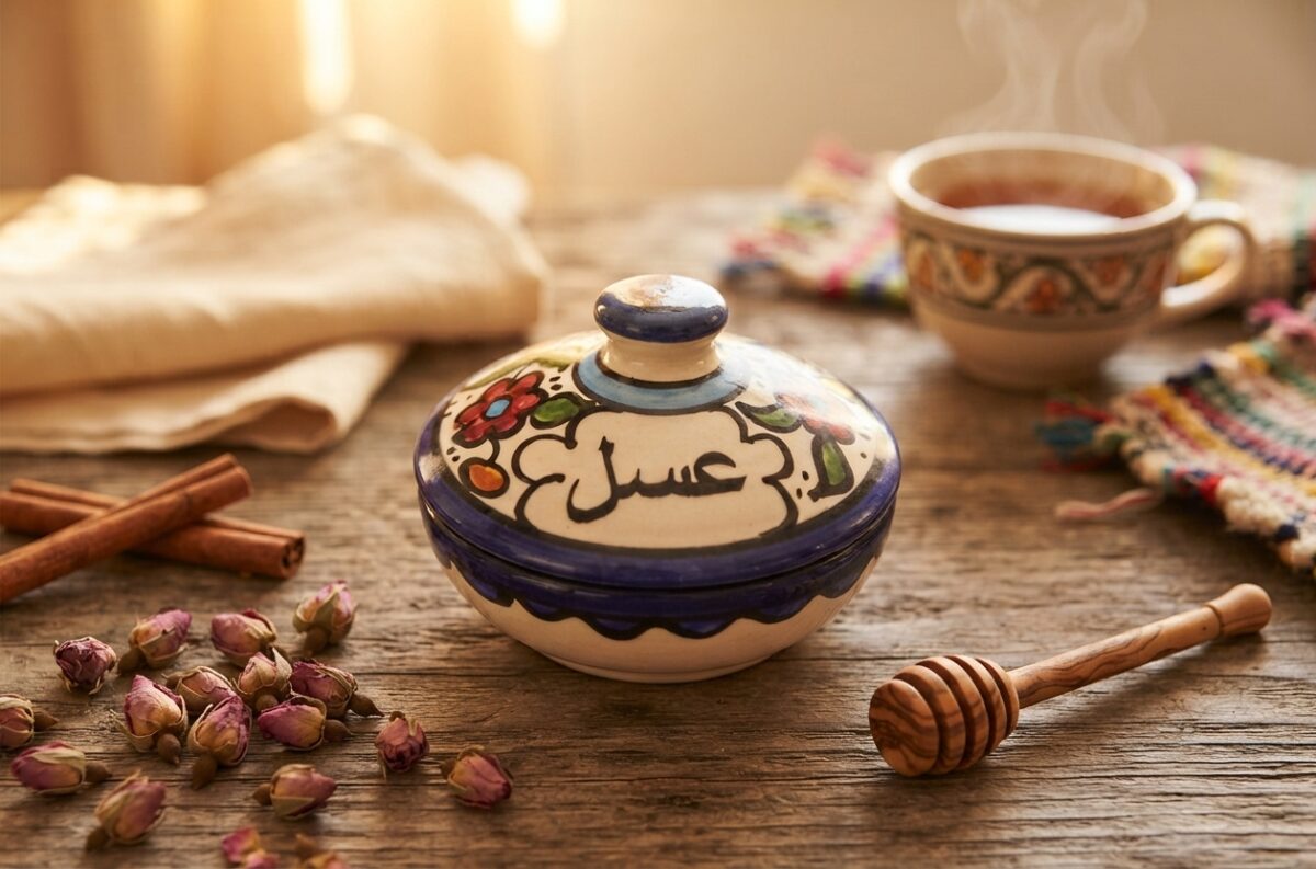 Ceramic Serving Bowl Hand Painted Ceramic Honey/cheese/jam