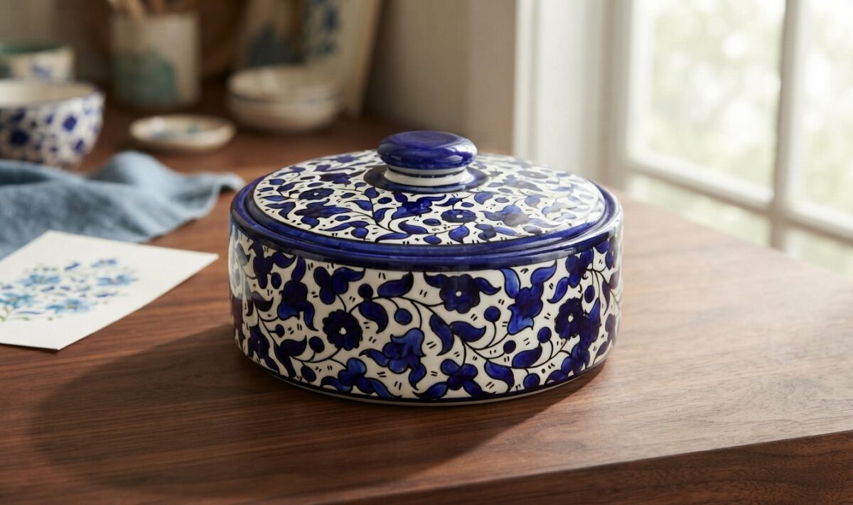 Hand Painted Ceramic Sweet Pot
